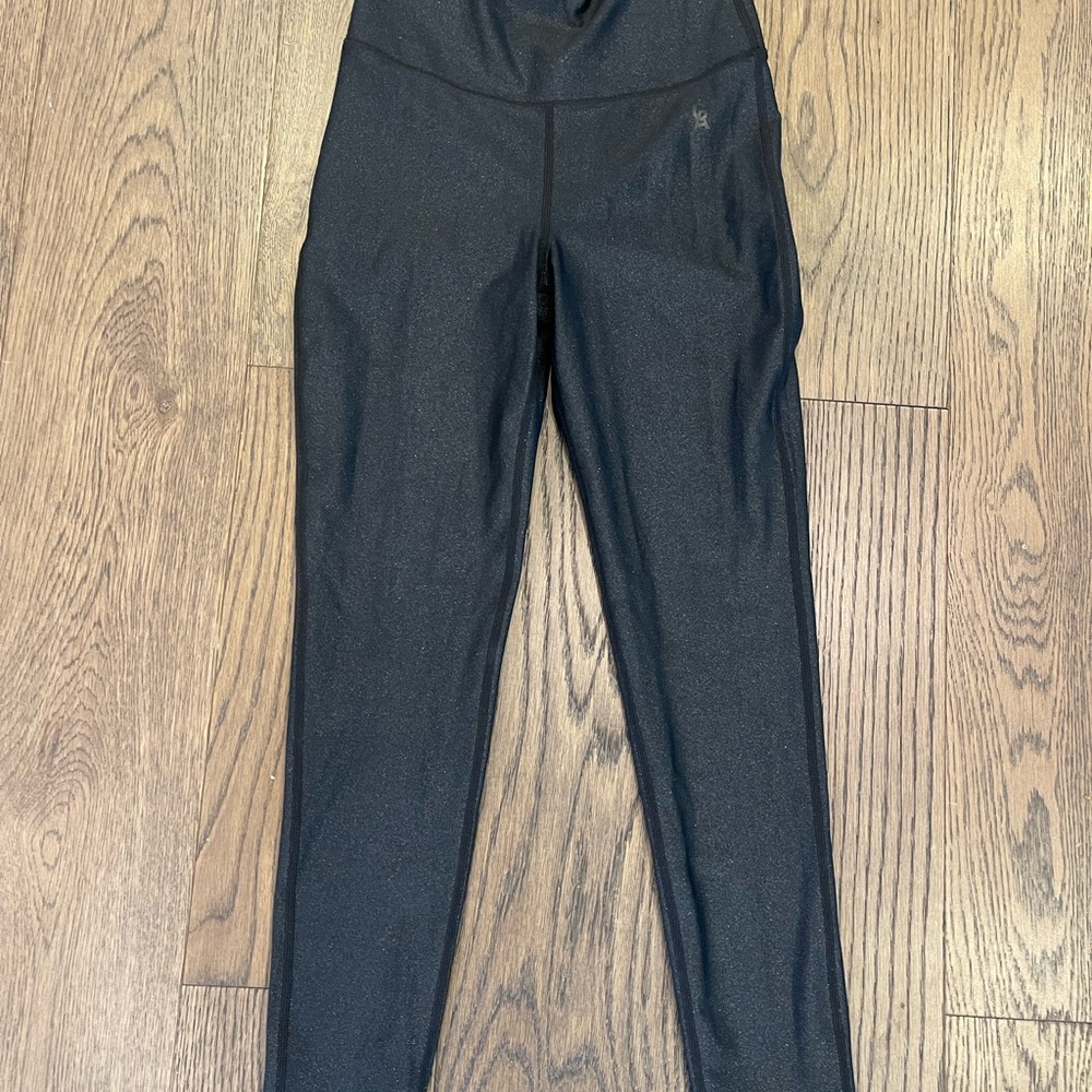 Good American High Rise Sparkle Black Leggings sz 0 XS Worn Once!